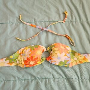 Wild Fable Colorful Floral Bikini Top